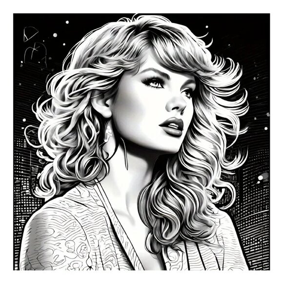 Taylor Swift Coloring book - Picture 4 of 6